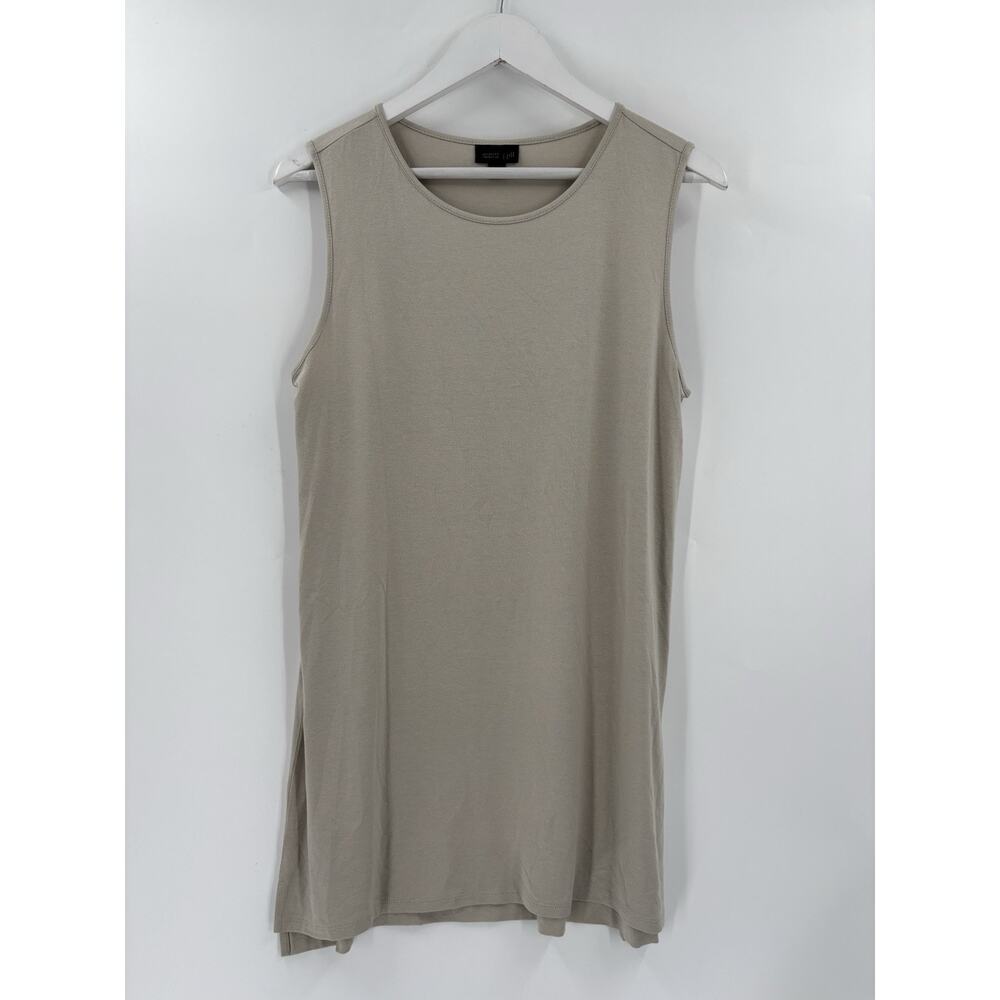 J. Jill Wearever Tank Tunic Womens Medium Tall Beige Sleeveless Relaxed Stretchy